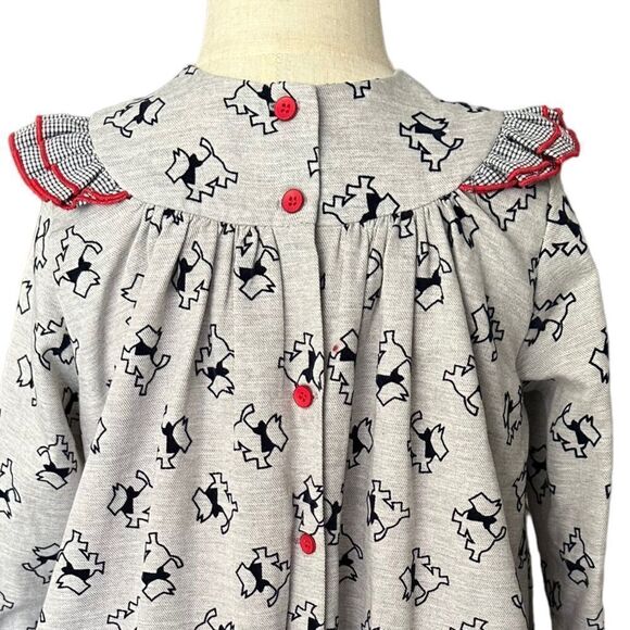 LOLITTOS | Gray & Red | DOGS PRINT TWO PIECES DRESS SET - Picture 7 of 16